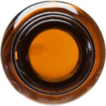 1/2 oz. Amber Boston Round Glass Bottle, 18mm 18-400 (Case Pack) - Image 2