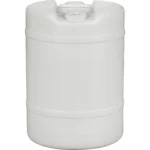 15 Gallon Natural Tight Head Plastic Drum, UN Rated, 2″ NPT & 2″ Buttress Fittings