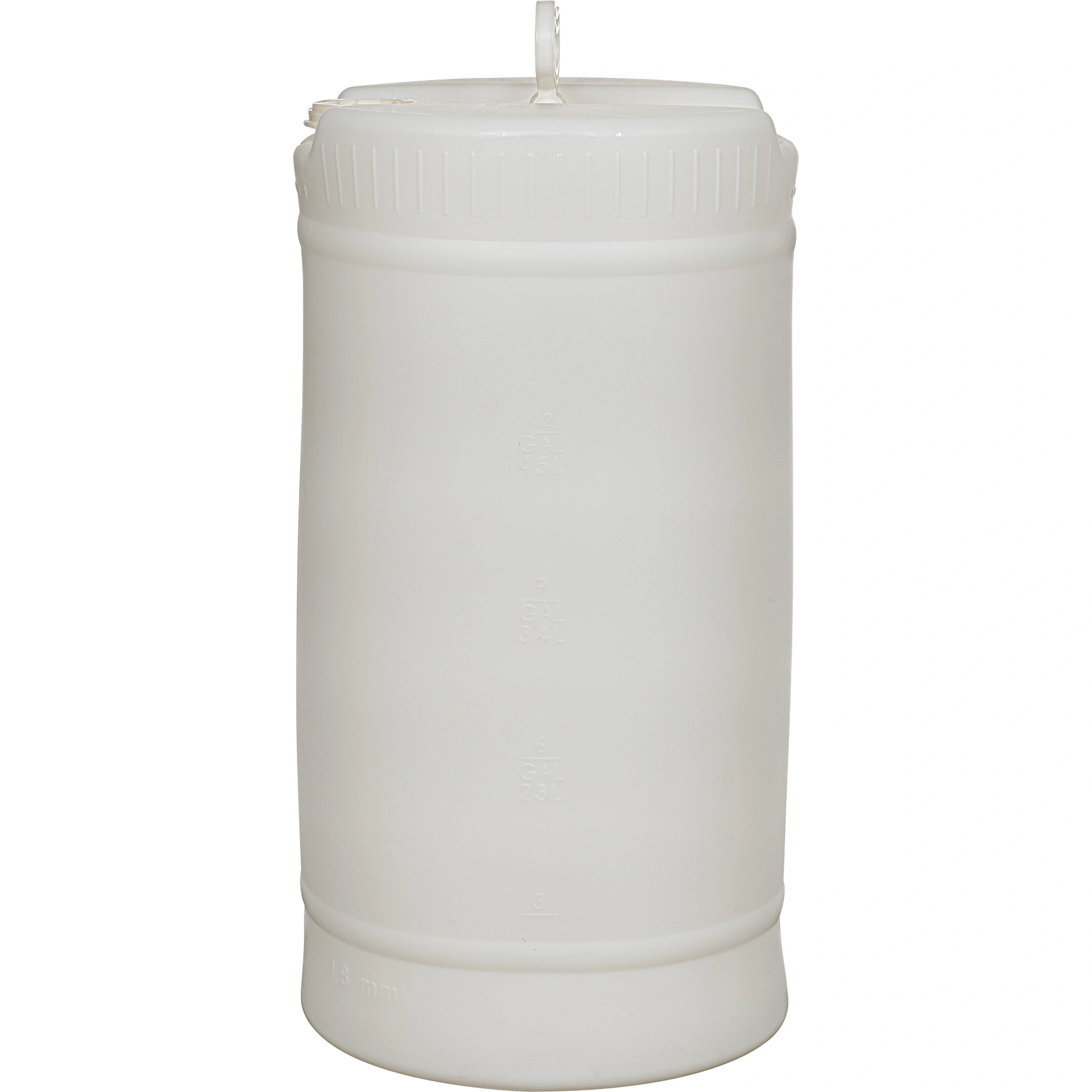 15 Gallon Natural Tight Head Plastic Drum, UN Rated, 2″ & 3/4″ Fittings - Image 2