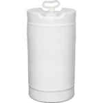 15 Gallon White Tight Head Plastic Drum, UN Rated, 2″ & 3/4″ Fittings