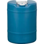 15 Gallon Blue Tight Head Plastic Drum, UN Rated, 2″ NPS & 2″ Buttress Fittings