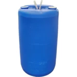 20 Gallon Blue Tight Head Plastic Drum, UN Rated, 2″ NPS & 2″ Buttress Fittings, Two Handles
