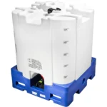 275 Gallon Plastic IBC Tote, UN Rated, 2″ Camlock Valve w/Gasket