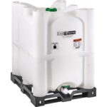 330 Gallon CageBuster Plastic IBC Tote, New, UN Rated, No Cage, Recycled Pallet