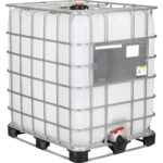 330 Gallon IBC Tote, New, UN Rated, 2″ Camlock Valve, Composite Pallet