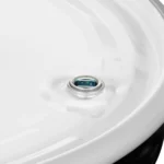 55 Gallon Steel Open Head Drum, Black, Unlined, UN Rated, White Cover w/Bolt Ring, 2″ & 3/4″ Fittings - Image 3