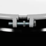 55 Gallon Steel Open Head Drum, Black, Unlined, UN Rated, White Cover w/Bolt Ring, 2″ & 3/4″ Fittings - Image 5