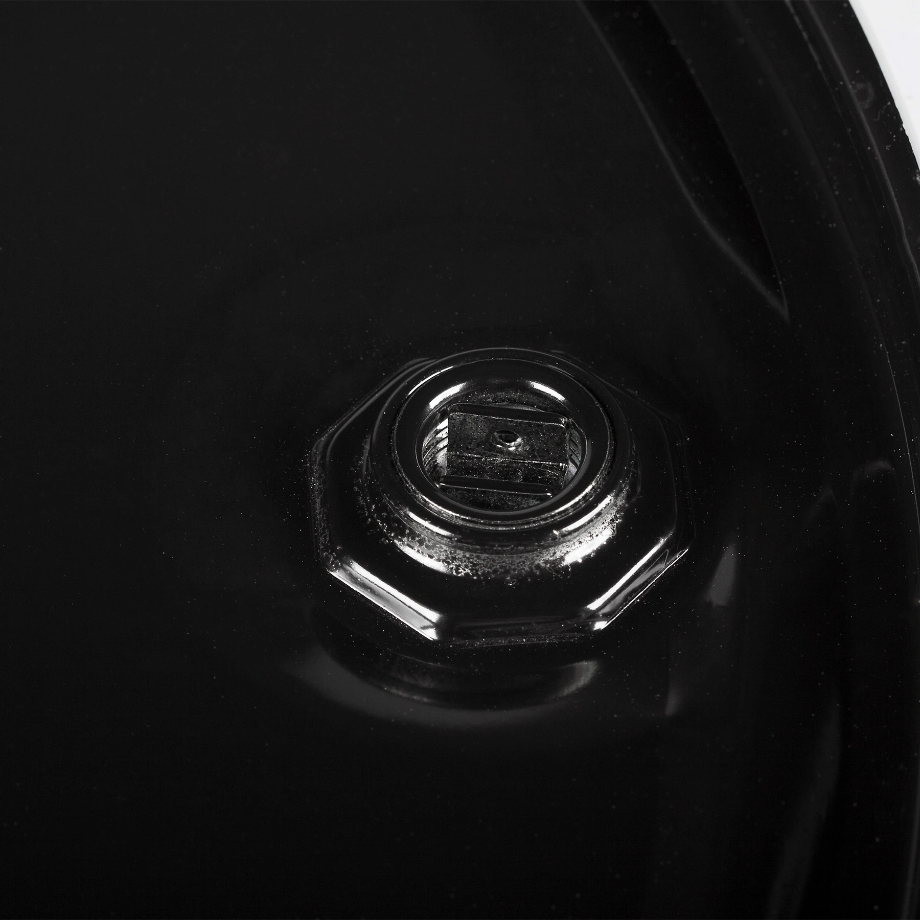 55 Gallon Steel Drum, Black, UN Rated, Unlined, 20GA, Cover w/Bolt Ring, 2″ & 3/4″ Fittings - Image 3