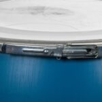 57 Gallon Blue Plastic Drum, UN Rated, Cover w/Lever Lock Ring - Image 3