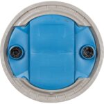 55 Gallon Blue Plastic Tight Head Drum, UN Rated, 2″ Buttress Fittings - Image 2
