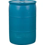 55 Gallon Blue Tight Head Plastic Drum, UN Rated, 2″ NPS & 2″ Buttress Fittings