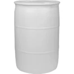 55 Gallon Natural Tight Head HMWPE Plastic Drum, UN Rated, 2″ NPS & 2″ Buttress Fittings