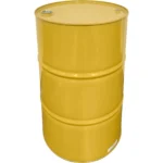 55 Gallon Yellow Tight Head Steel Drum, UN Rated, 2″ & 3/4″ Fittings, Buna Gasket, Unlined