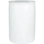 55 Gallon White Tight Head Plastic Drum, UN Rated, 2″ NPT & 2″ Buttress Fittings