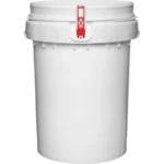 12 Gallon White Plastic Drum, Taper Sided, Threaded Opening, Life Latch, UN Rated - Image 2