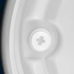 57 Gallon Blue Plastic Drum, UN Rated, 2″ & 3/4″ Fittings, Cover w/Lever Lock Ring Closure - Image 2