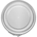 57 Gallon Blue Open Head Plastic Drum, UN Rated, Plain Natural Cover w/Lever Lock Ring - Image 2