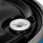 57 Gallon Blue Plastic Drum, UN Rated, 2” & 3/4” Fittings, Black Cover w/Lever Lock Ring - Image 3