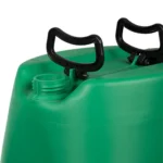15 Gallon Green Tight Head Plastic Drum, 2″ NPS & 2″ Buttress Fittings, Two Handles - Image 2