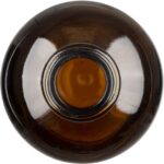 6 oz. Amber Boston Round Glass Bottle, 24mm 24-400 - Image 2
