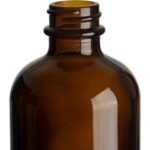 6 oz. Amber Boston Round Glass Bottle, 24mm 24-400 - Image 3