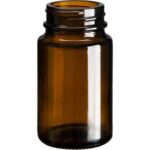 2.5 oz. (75 cc) Amber Glass Packer Bottle, 38mm 38-400