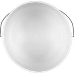 2 Gallon White Plastic Pail with Metal Handle (P5 Series) - Image 3
