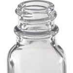 1/2 oz. Clear Boston Round Glass Bottle, 18mm 18-400 - Image 3