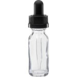 1/2 oz. Clear Boston Round Glass Bottle, 18mm 18-400 - Image 5