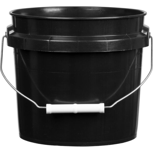 1 Gallon Black Regrind Plastic Pail w/ Metal Handle