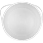 1 Gallon White Plastic Pail with Plastic Handle (P5 Series) - Image 3
