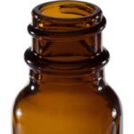 1/2 oz. Amber Boston Round Glass Bottle, 18mm 18-400 - Image 3