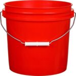 2 Gallon Red Plastic Pail with Metal Handle (P4 Series)