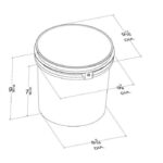 2 Gallon Red Plastic Pail with Metal Handle (P4 Series) - Image 4