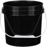 1 Gallon Black Plastic Pail with Plastic Handle (P5 Series)