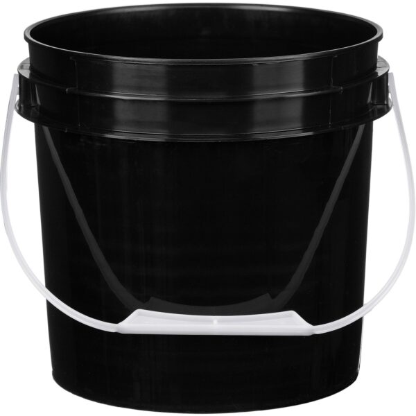 1 Gallon Black Plastic Pail with Plastic Handle (P5 Series)