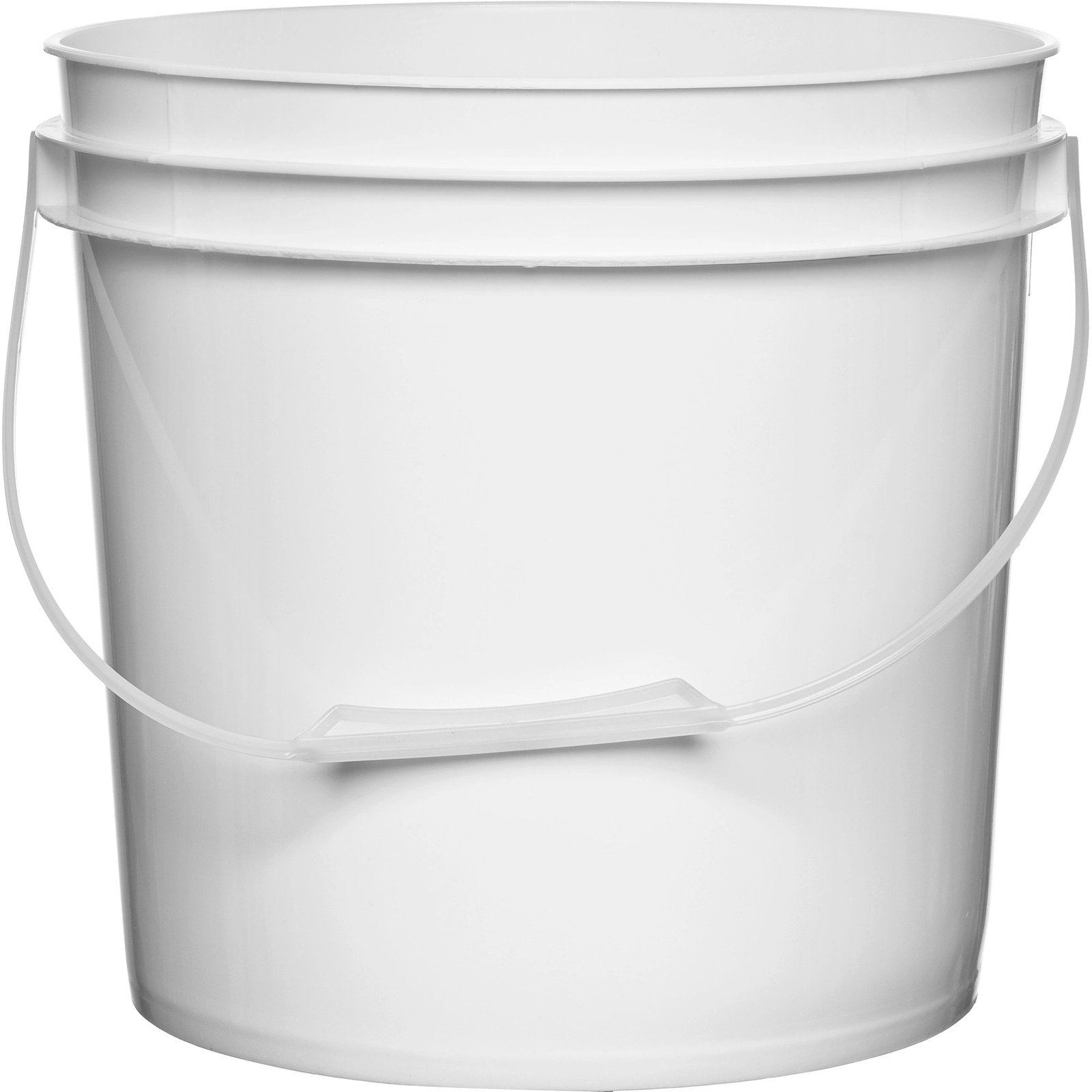 b1.jpg 2 Gallon White Plastic Pail with Plastic Handle (P5 Series) - Image 1