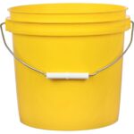 2 Gallon Yellow Plastic Pail with Metal Handle (P4 Series)