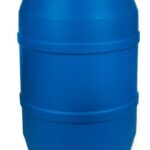 55 Gallon Plastic Poly Drum, Open Head, UN Rated, Bolt, Bungs – Blue