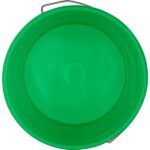 2 Gallon Green Plastic Pail with Metal Handle (P4 Series) - Image 3