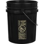 5 Gallon Black Plastic Pail (90 mil), w/Metal Handle (P6 Series)
